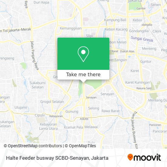 Halte Feeder busway SCBD-Senayan map