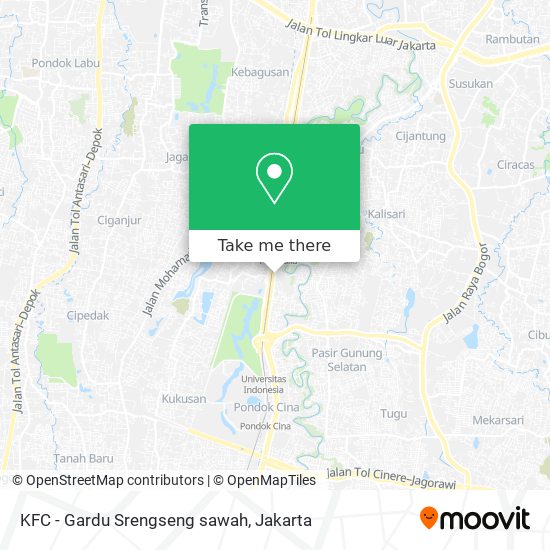 KFC - Gardu Srengseng sawah map