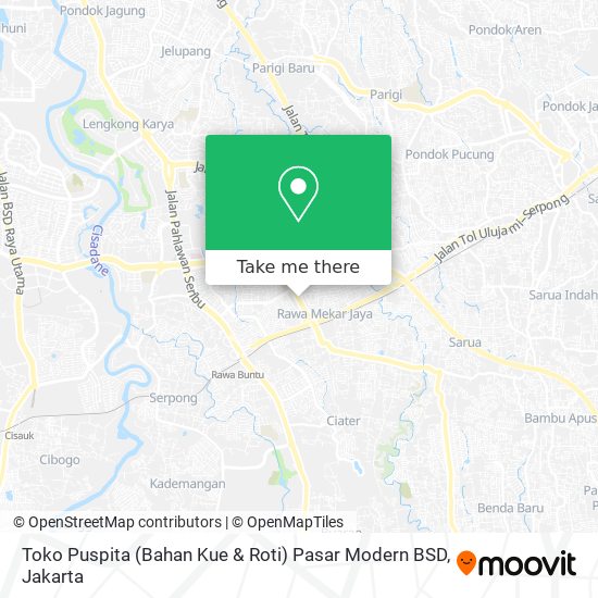 Toko Puspita (Bahan Kue & Roti) Pasar Modern BSD map