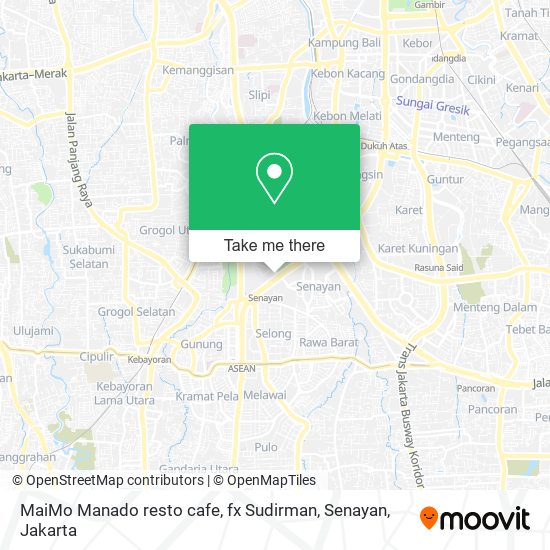 MaiMo Manado resto cafe, fx Sudirman, Senayan map