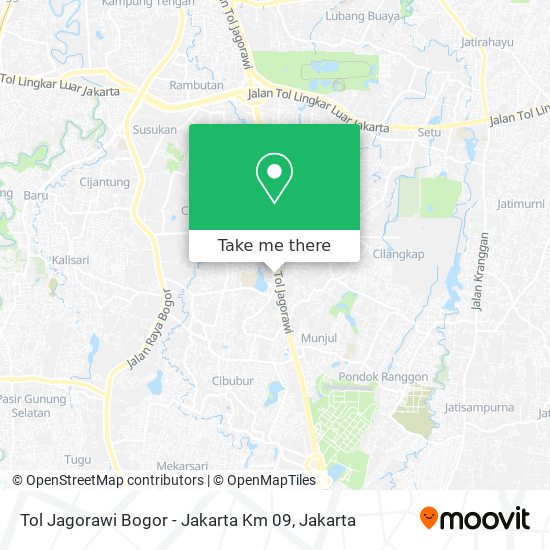 Tol Jagorawi Bogor - Jakarta Km 09 map