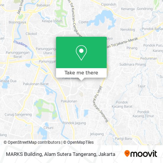 MARKS Building, Alam Sutera Tangerang map