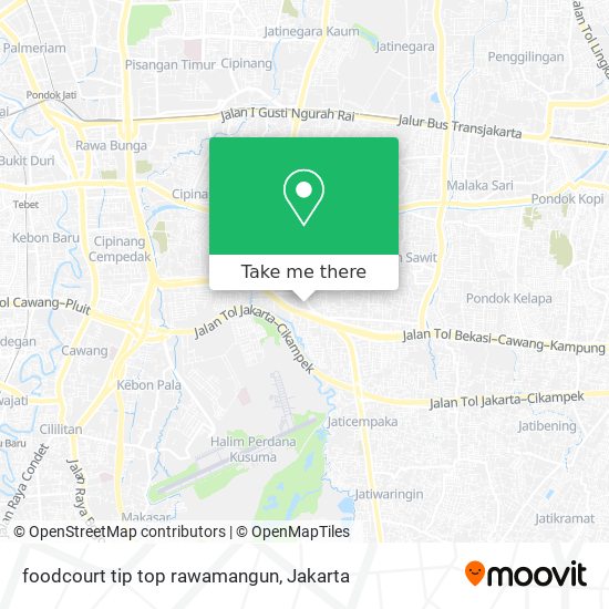 foodcourt tip top rawamangun map