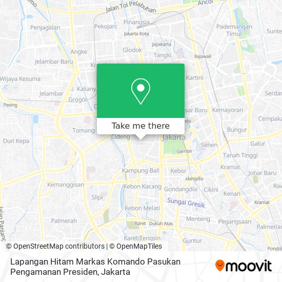 Lapangan Hitam Markas Komando Pasukan Pengamanan Presiden map