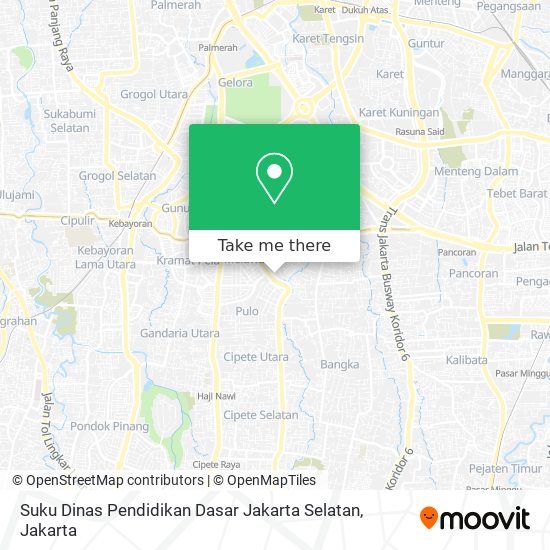 Suku Dinas Pendidikan Dasar Jakarta Selatan map