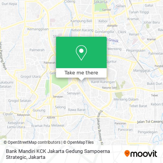 Bank Mandiri KCK Jakarta Gedung Sampoerna Strategic map