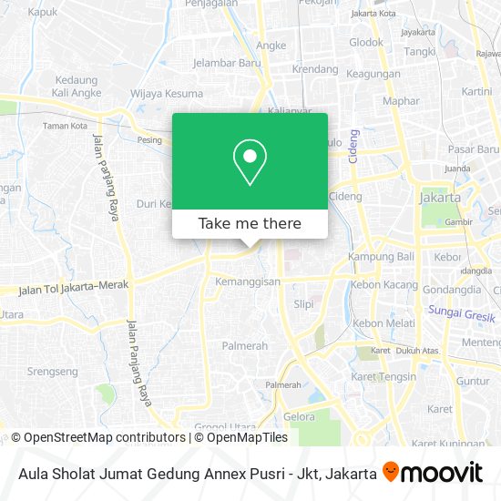 Aula Sholat Jumat Gedung Annex Pusri - Jkt map