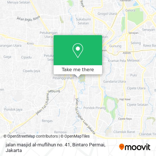 jalan masjid al-muflihun no. 41, Bintaro Permai map