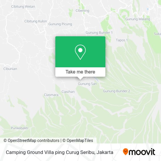 Camping Ground Villa ping Curug Seribu map