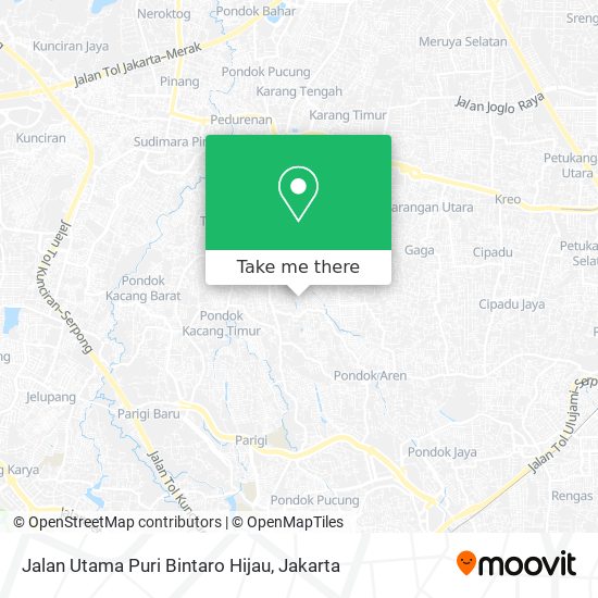 Jalan Utama Puri Bintaro Hijau map