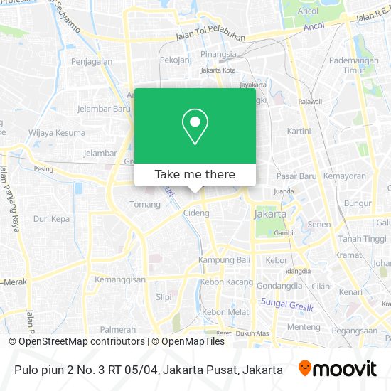 Pulo piun 2 No. 3 RT 05 / 04, Jakarta Pusat map