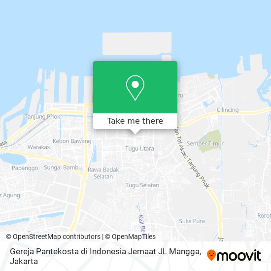 Gereja Pantekosta di Indonesia Jemaat JL Mangga map