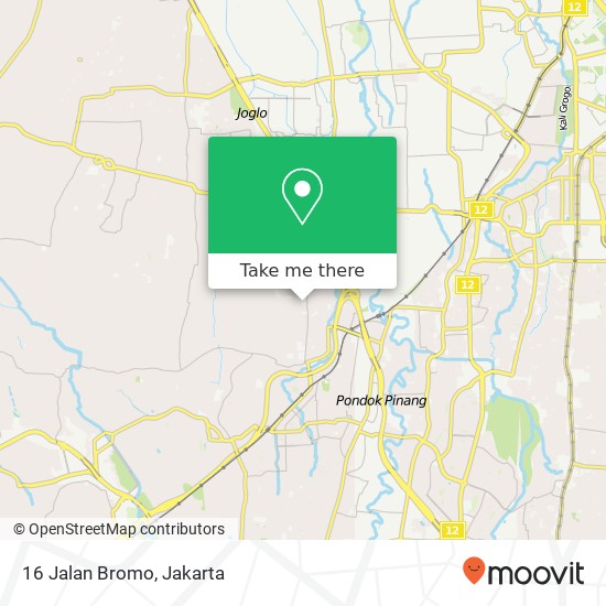 16 Jalan Bromo map
