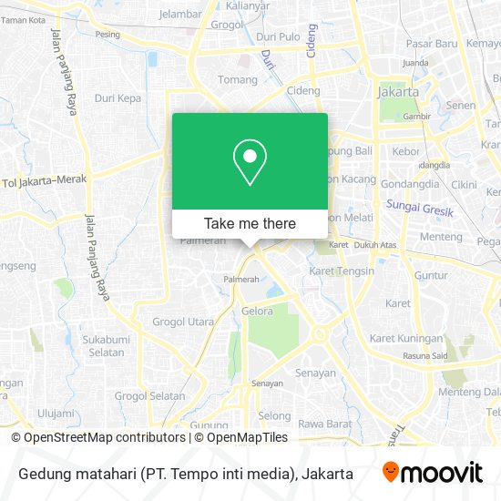 Gedung matahari (PT. Tempo inti media) map