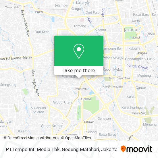 PT.Tempo Inti Media Tbk, Gedung Matahari map