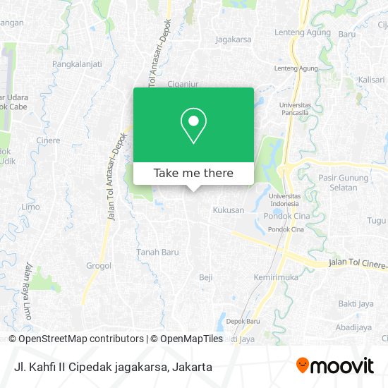 Jl. Kahfi II Cipedak jagakarsa map