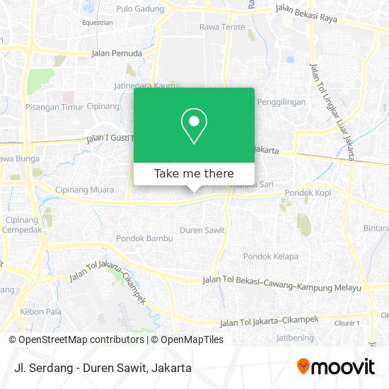 Jl. Serdang - Duren Sawit map