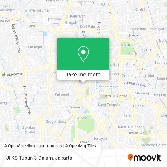 Jl KS Tubun 3 Dalam map