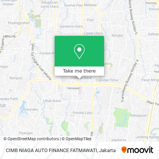 CIMB NIAGA AUTO FINANCE FATMAWATI map