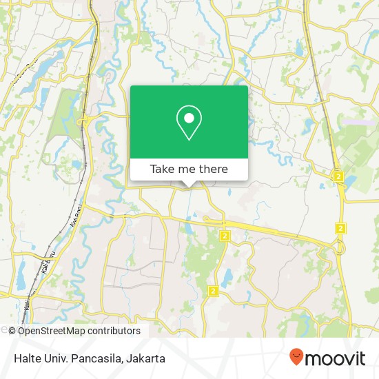 Halte Univ. Pancasila map