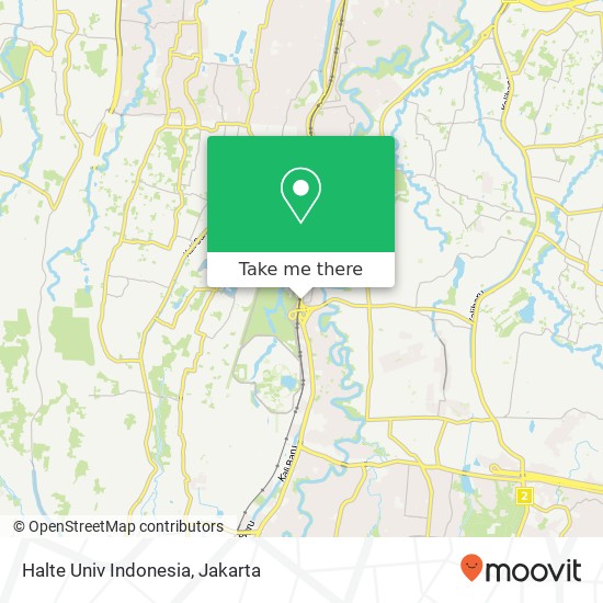 Halte Univ Indonesia map