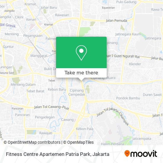 Fitness Centre Apartemen Patria Park map