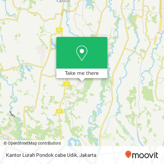 Kantor Lurah Pondok cabe Udik map