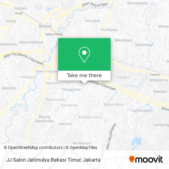 JJ Salon Jatimulya Bekasi Timur map