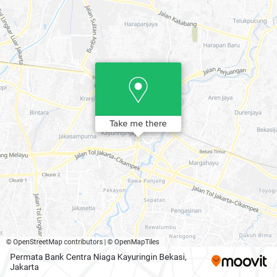 Permata Bank Centra Niaga Kayuringin Bekasi map