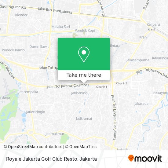 Royale Jakarta Golf Club Resto map