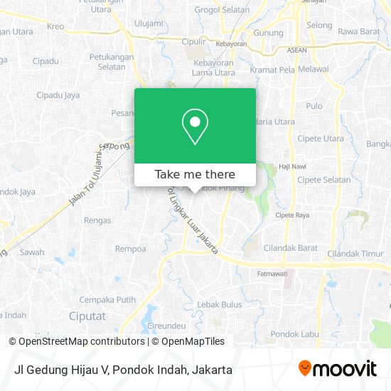 Jl Gedung Hijau V, Pondok Indah map