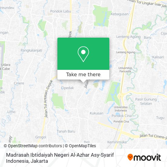 Madrasah Ibtidaiyah Negeri Al-Azhar Asy-Syarif Indonesia map