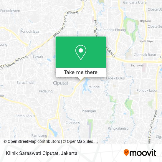 Klinik Saraswati Ciputat map