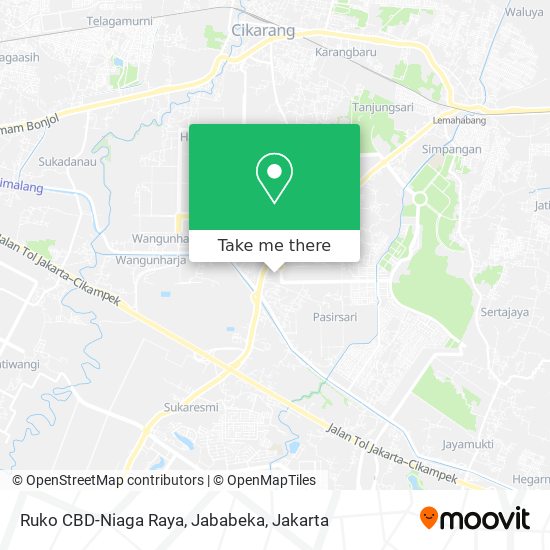 Ruko CBD-Niaga Raya, Jababeka map