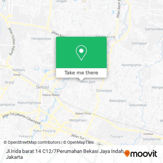 Jl.Irida barat 14 C12 / 7Perumahan Bekasi Jaya Indah map
