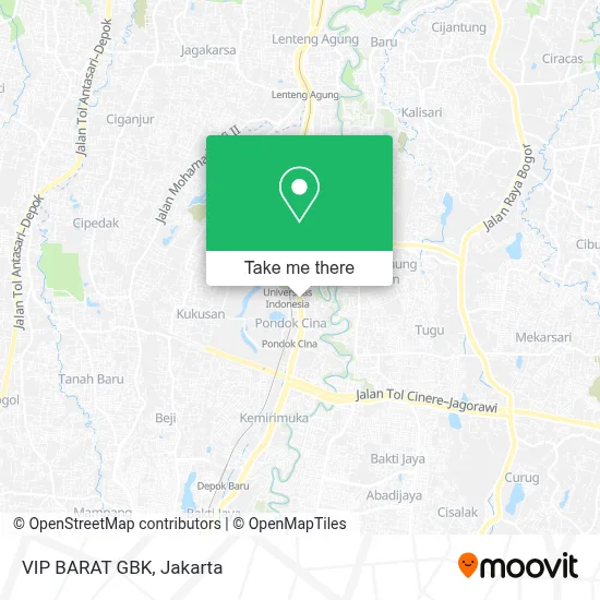 VIP BARAT GBK map