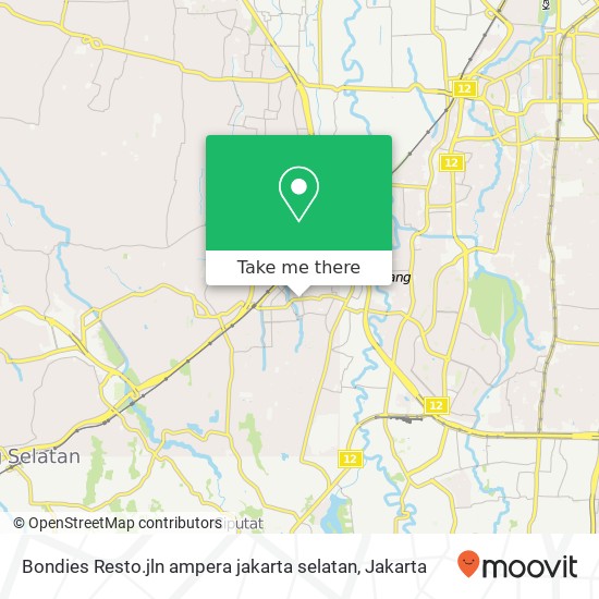 Bondies Resto.jln ampera jakarta selatan map