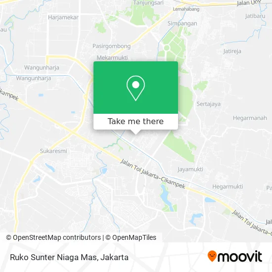 Ruko Sunter Niaga Mas map