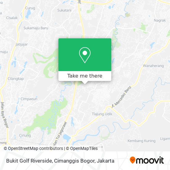 Bukit Golf Riverside, Cimanggis Bogor map