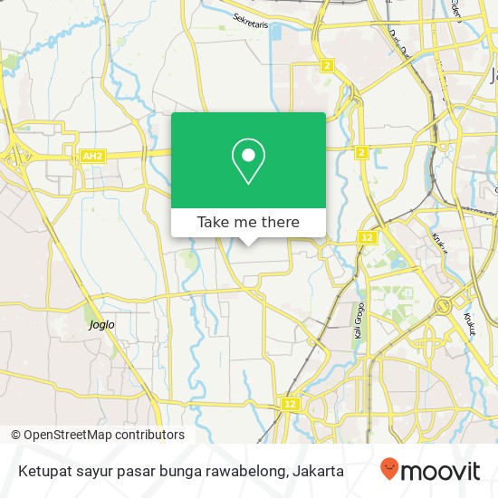 Ketupat sayur pasar bunga rawabelong map