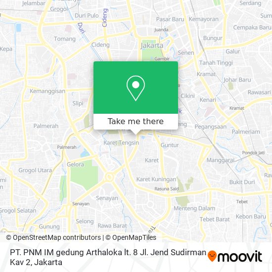 PT. PNM IM gedung Arthaloka lt. 8 Jl. Jend Sudirman Kav 2 map