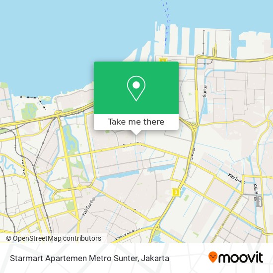 Starmart Apartemen Metro Sunter map