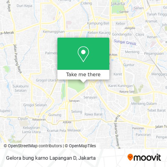 Gelora bung karno Lapangan D map