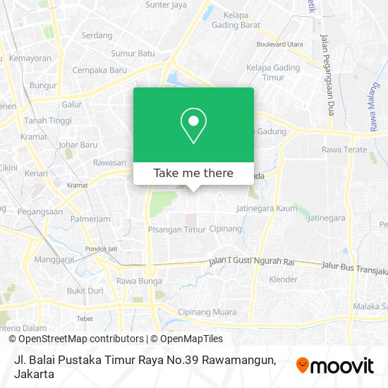 Jl. Balai Pustaka Timur Raya No.39 Rawamangun map
