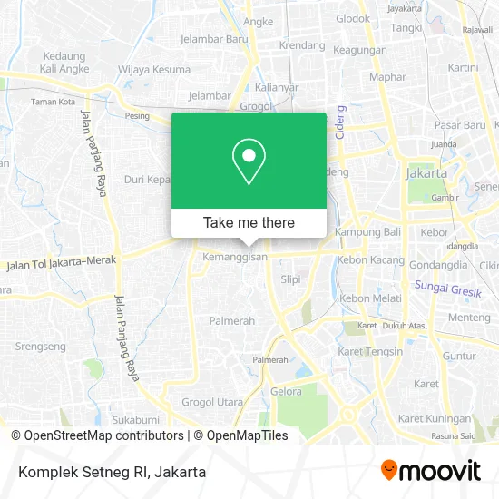 Komplek Setneg RI map