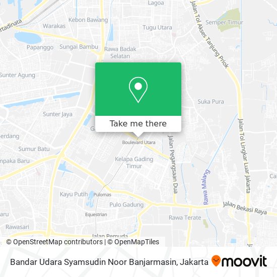 Bandar Udara Syamsudin Noor Banjarmasin map