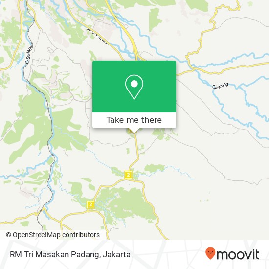 RM Tri Masakan Padang, Jalan Raya Bogor Sukabumi Ciawi Bogor map