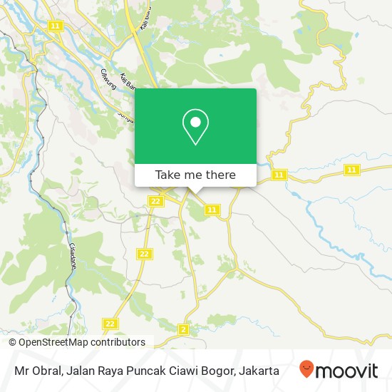 Mr Obral, Jalan Raya Puncak Ciawi Bogor map