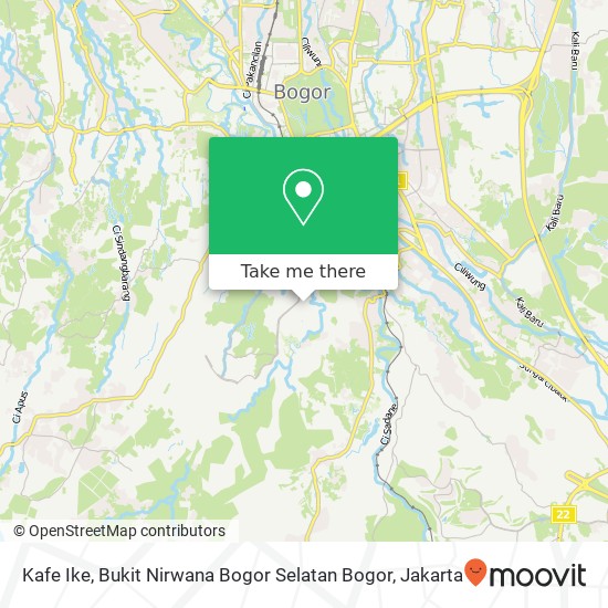 Kafe Ike, Bukit Nirwana Bogor Selatan Bogor map
