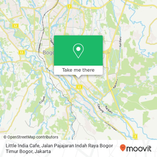 Little India Cafe, Jalan Pajajaran Indah Raya Bogor Timur Bogor map
